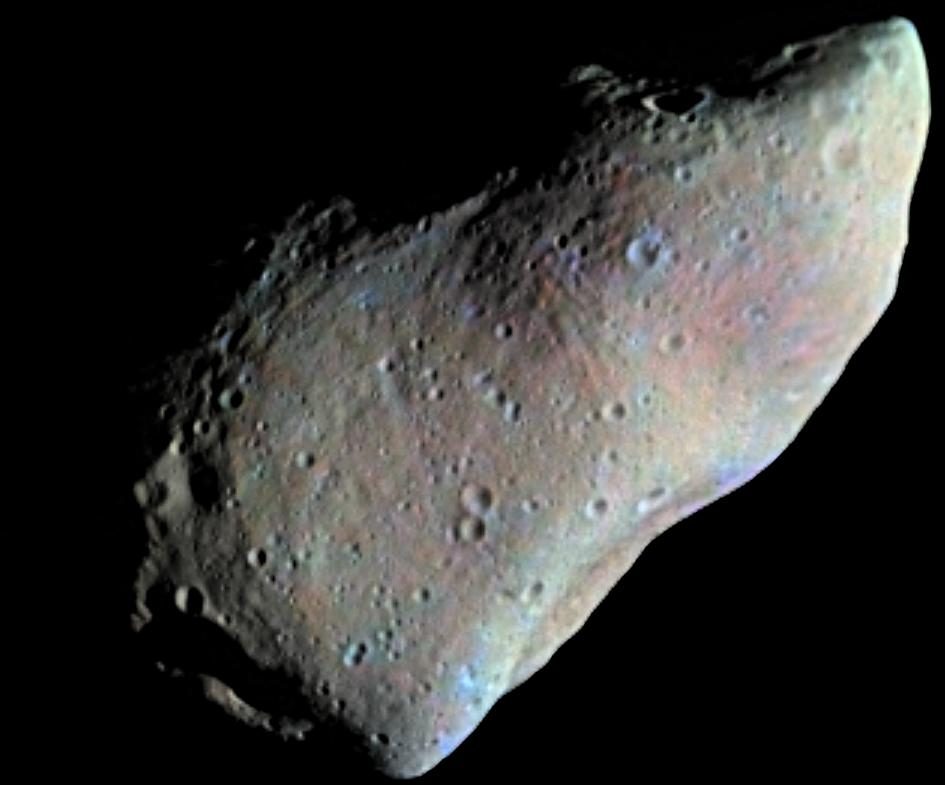 Image de l'astéroïde Gaspra prise par la station interplanétaire Galileo