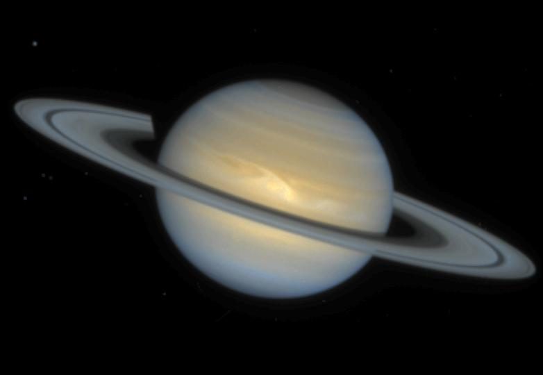 Image de la planète Saturne prise par le télescope Hubble.