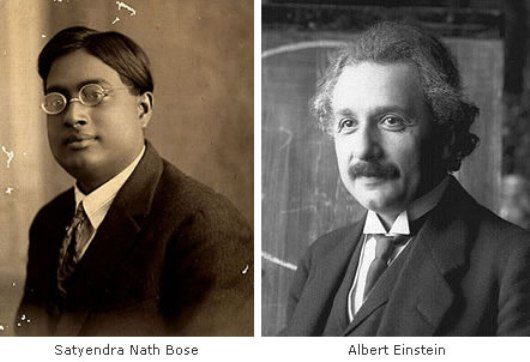 Scientifiques Satyendra Nath Bose et Albert Einstein