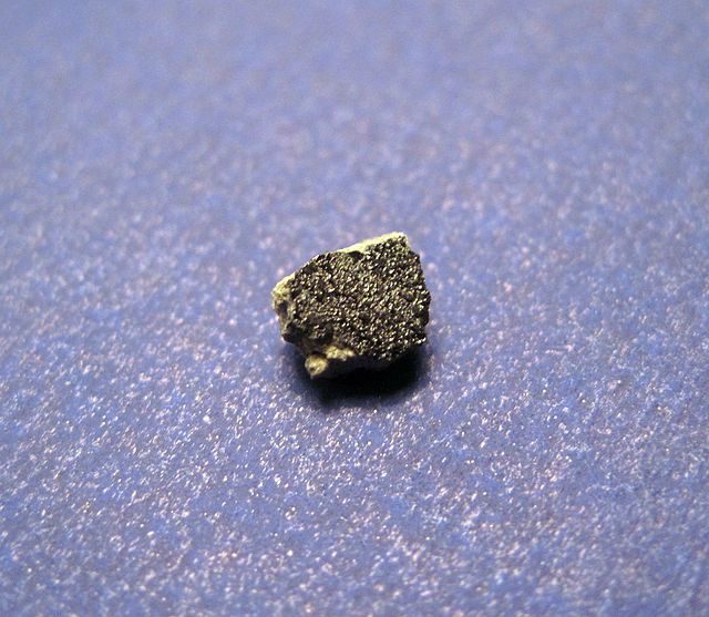  Photographie à fort grossissement de la météorite ALH 84001