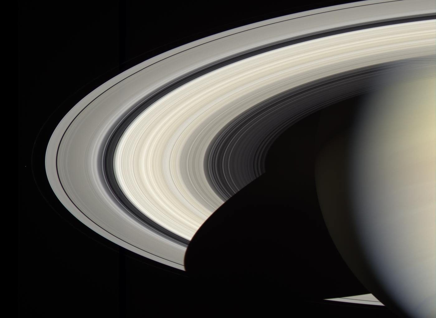 Planète Saturne, vue de l'espace