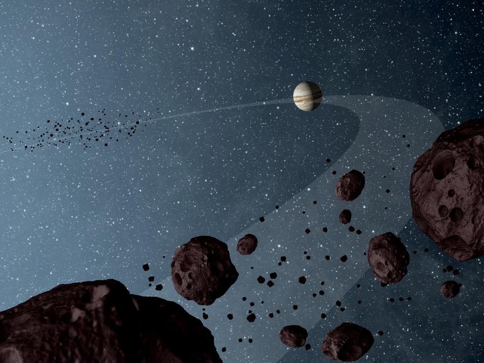 Les astéroïdes troyens de Jupiter vus par l'artiste