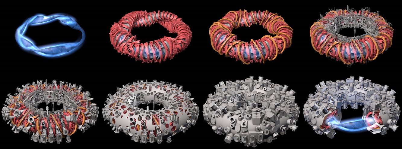 Différentes couches de la structure du stellarator