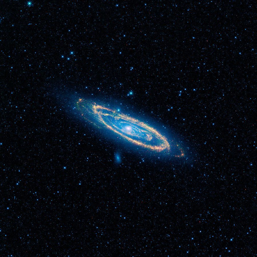 La galaxie d'Andromède. Image WISE