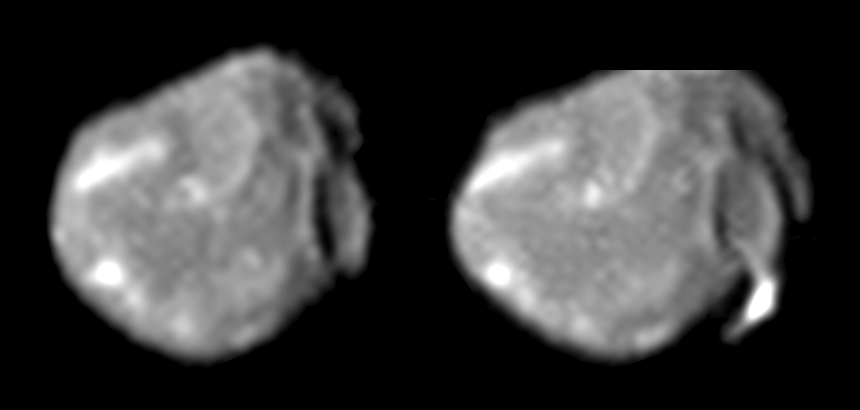 Amalthea, photo de la sonde Galileo