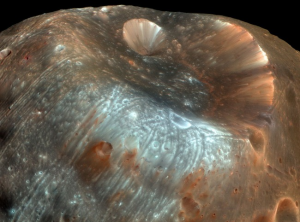 Stickney. Un cratère de 10 kilomètres sur Phobos.