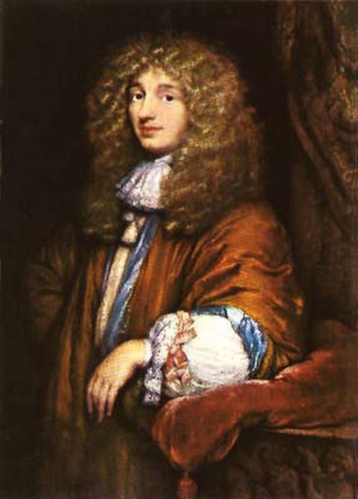 Christiaan Huygens, portrait de Caspar Necher, 1671.