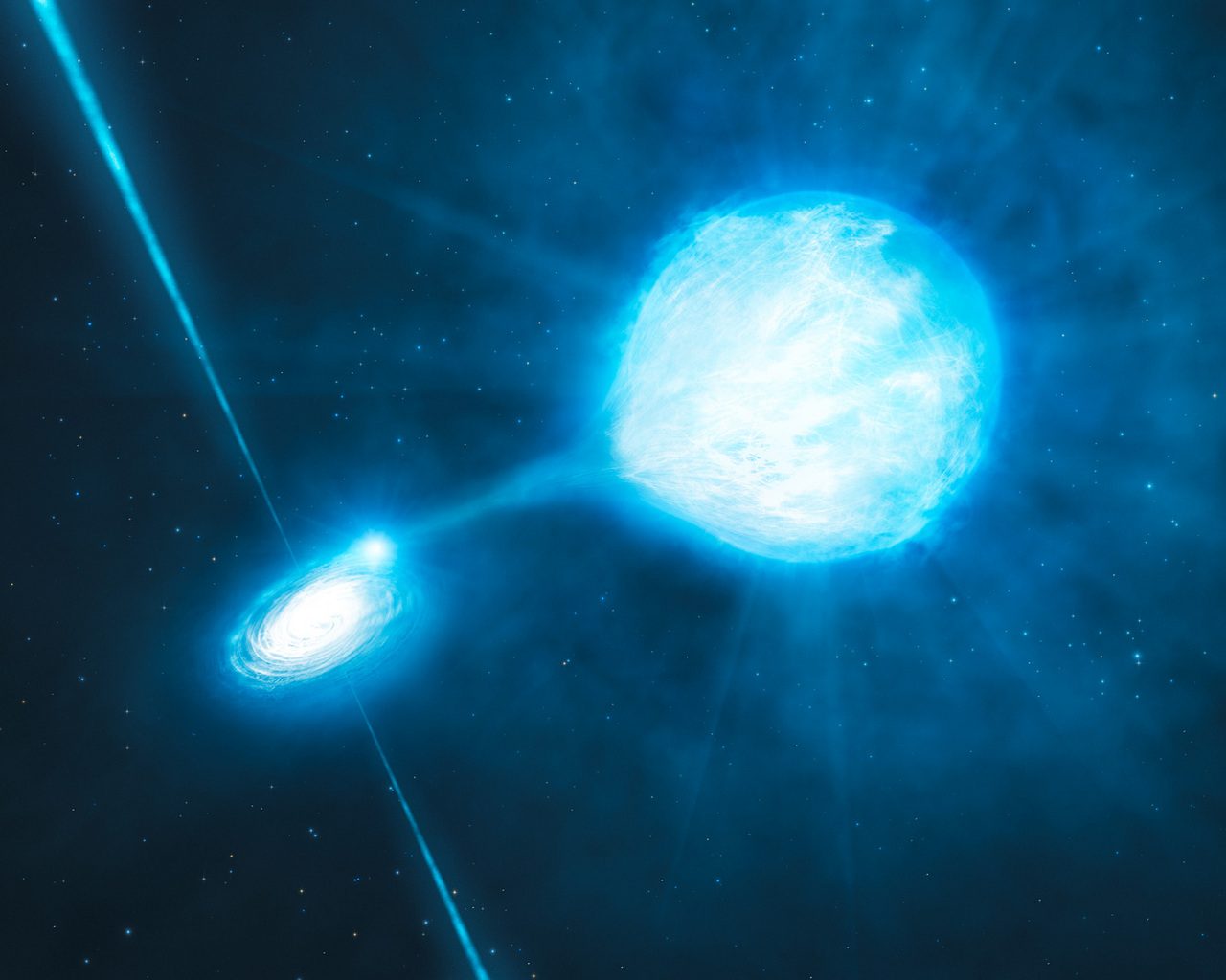 Un trou noir de l'étoile WR la plus ancienne extrait de la matière de sa voisine, la transformant en étoile Wolf-Rayet.