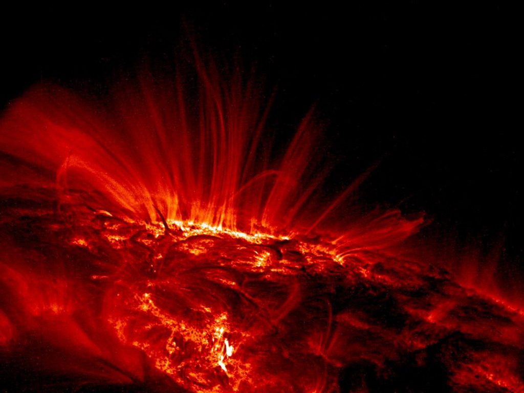 La matière solaire est à l'état de plasma