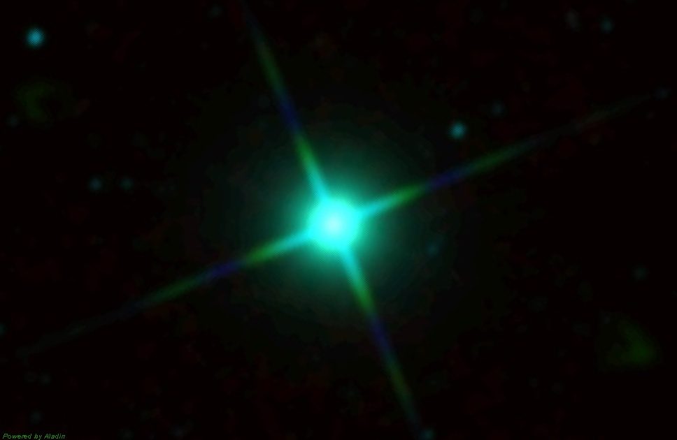 Image IR de Delta Aquarii prise par le télescope WISE