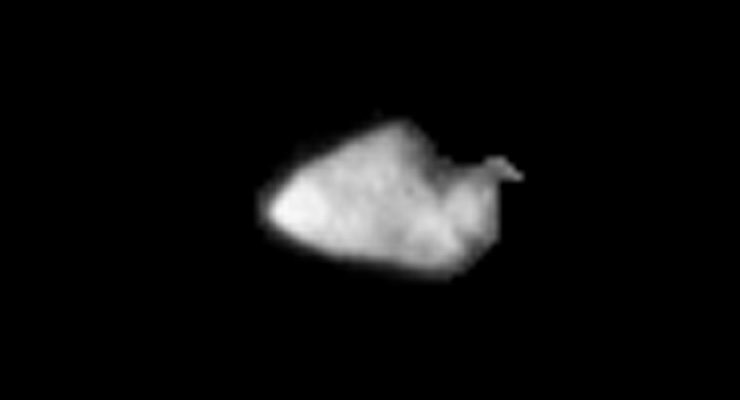 Photo de l'astéroïde prise par la sonde Stardust en 2002