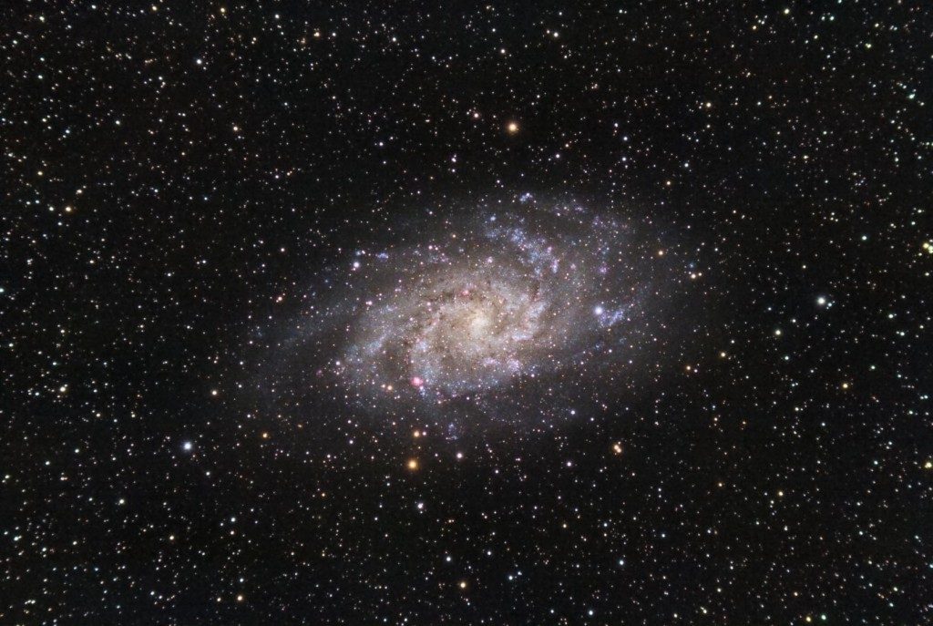 La galaxie M33 dans le Triangle.