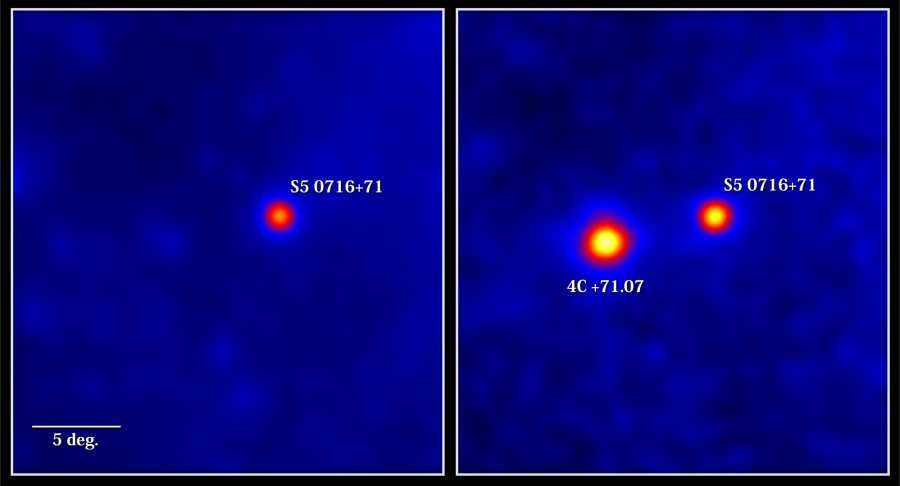 Éruption de rayons gamma dans la galaxie 4C 71.07