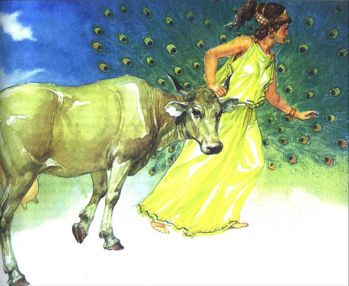 Déesse Héra et Io sous forme de vache