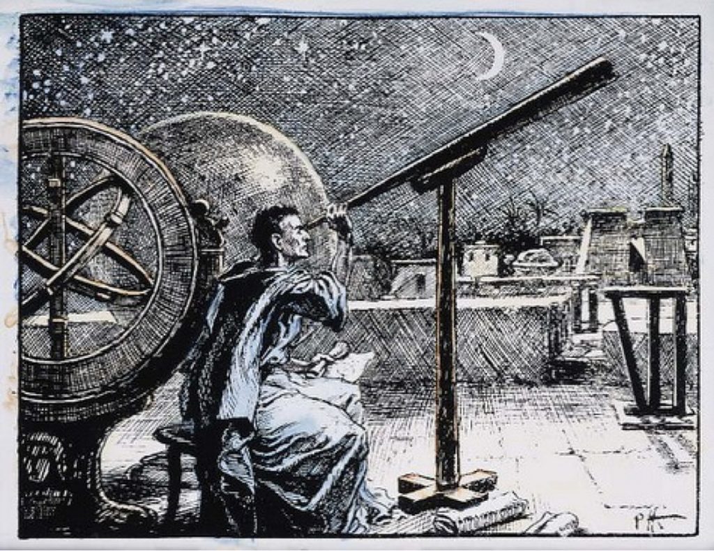 Hipparque à son observatoire d'Alexandrie