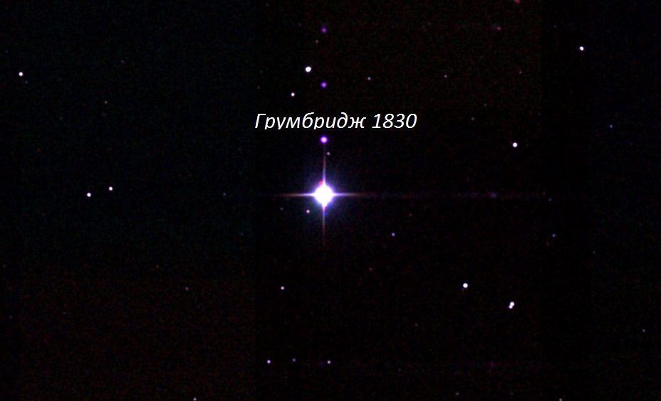 L'étoile Groombridge 1830.