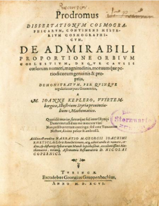 И. Kepler. Le précurseur de la recherche cosmographique, qui renferme le mystère de l'univers, 1596.