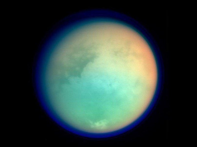 Image infrarouge de Titan, prise par la sonde Cassini