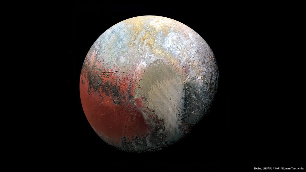 Image de Pluton créée à l'aide de la méthode des composantes principales