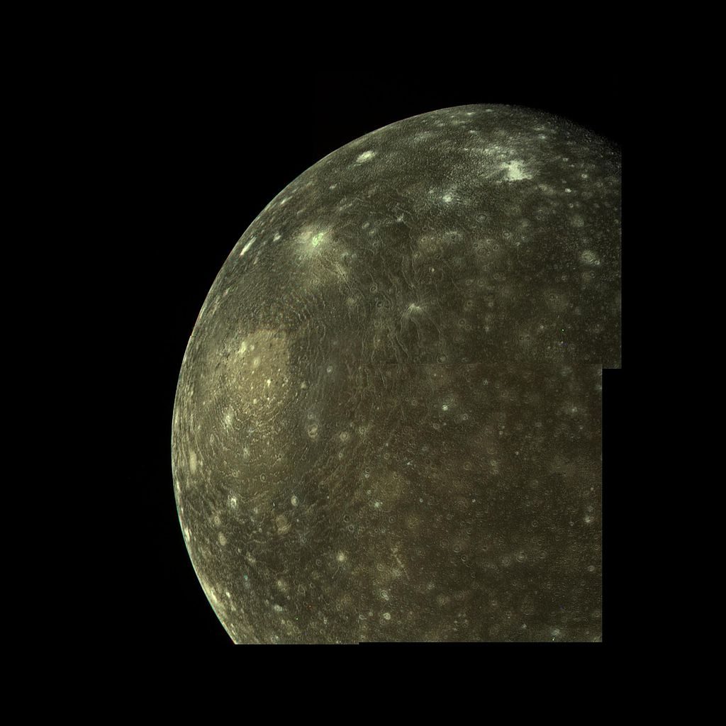 Callisto, image de Voyager 1 prise le 6 mars 1979.