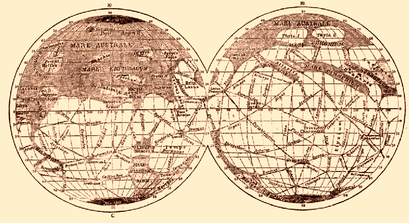 Carte de Mars de Giovanni Schiaparelli