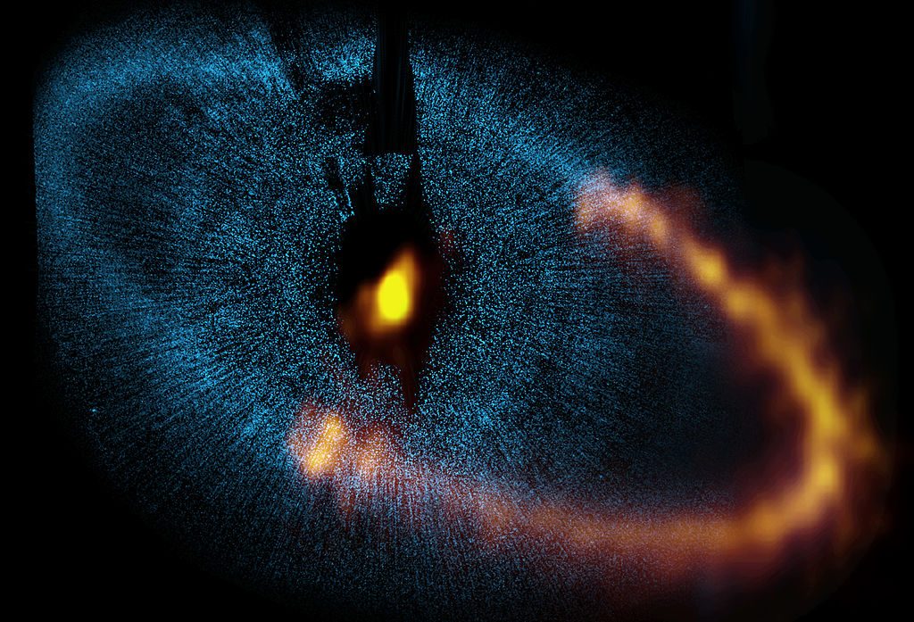 Anneau de poussière autour de l'étoile Fomalgaut, image du radiotélescope ALMA 