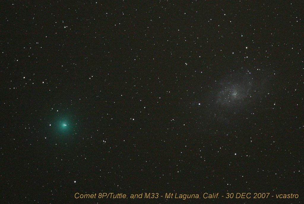 Comète 8P/Tuttle et galaxie M33