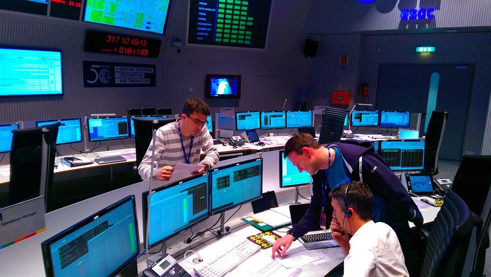 Salle de contrôle de la mission Rosetta