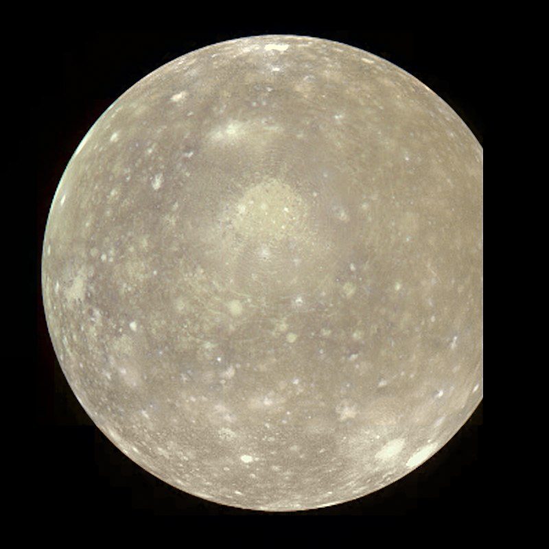 Image composite de Callisto, un satellite de Jupiter