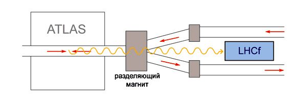 Disposition des détecteurs LHCf