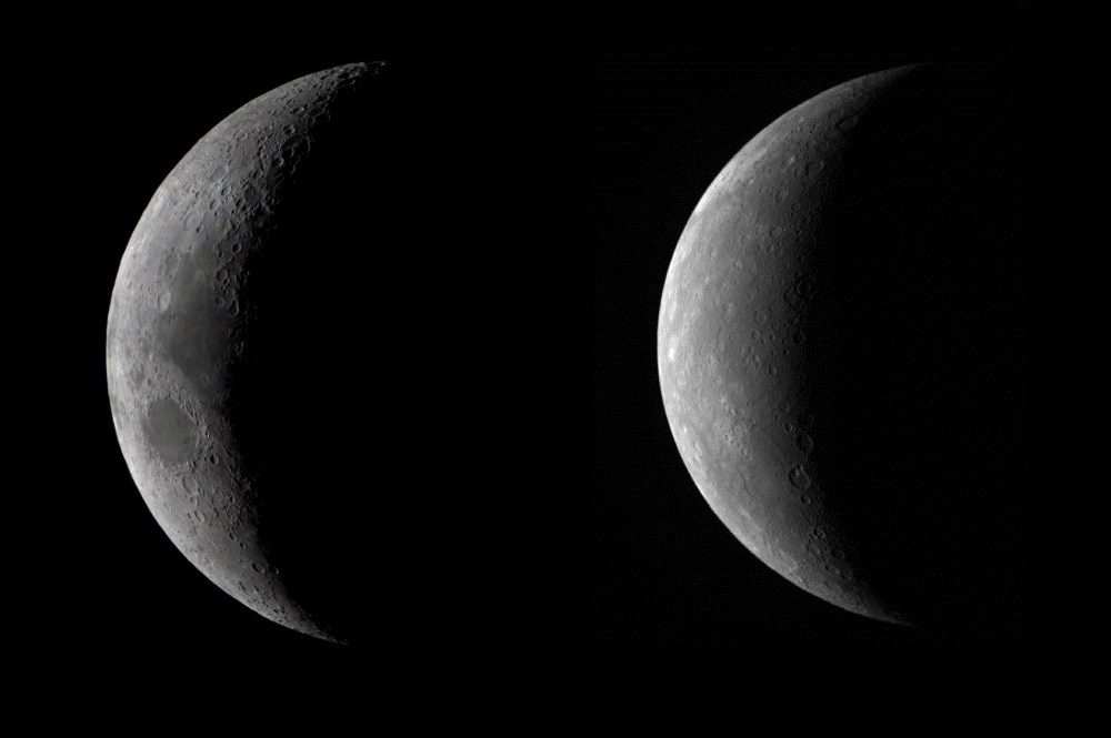 Comparaison de la Lune et de Mercure