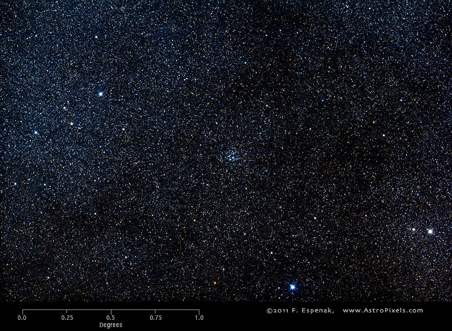 L'amas de Messier 26 à l'échelle des degrés