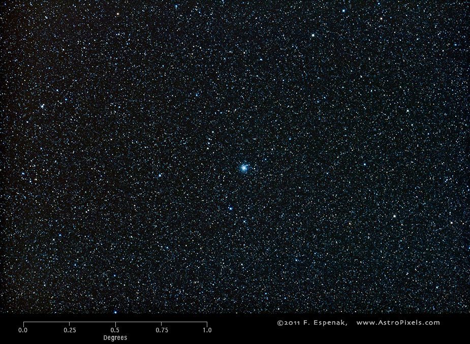 L'amas globulaire M70 sur une échelle de degrés