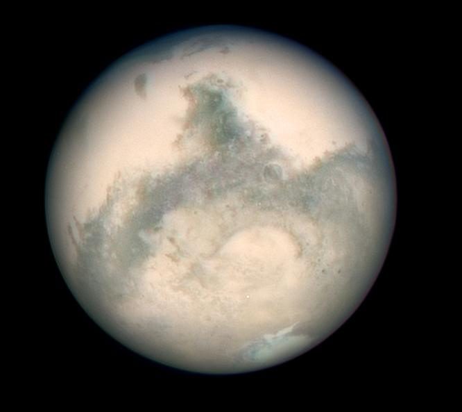 Mars, image du télescope spatial Hubble, 2003