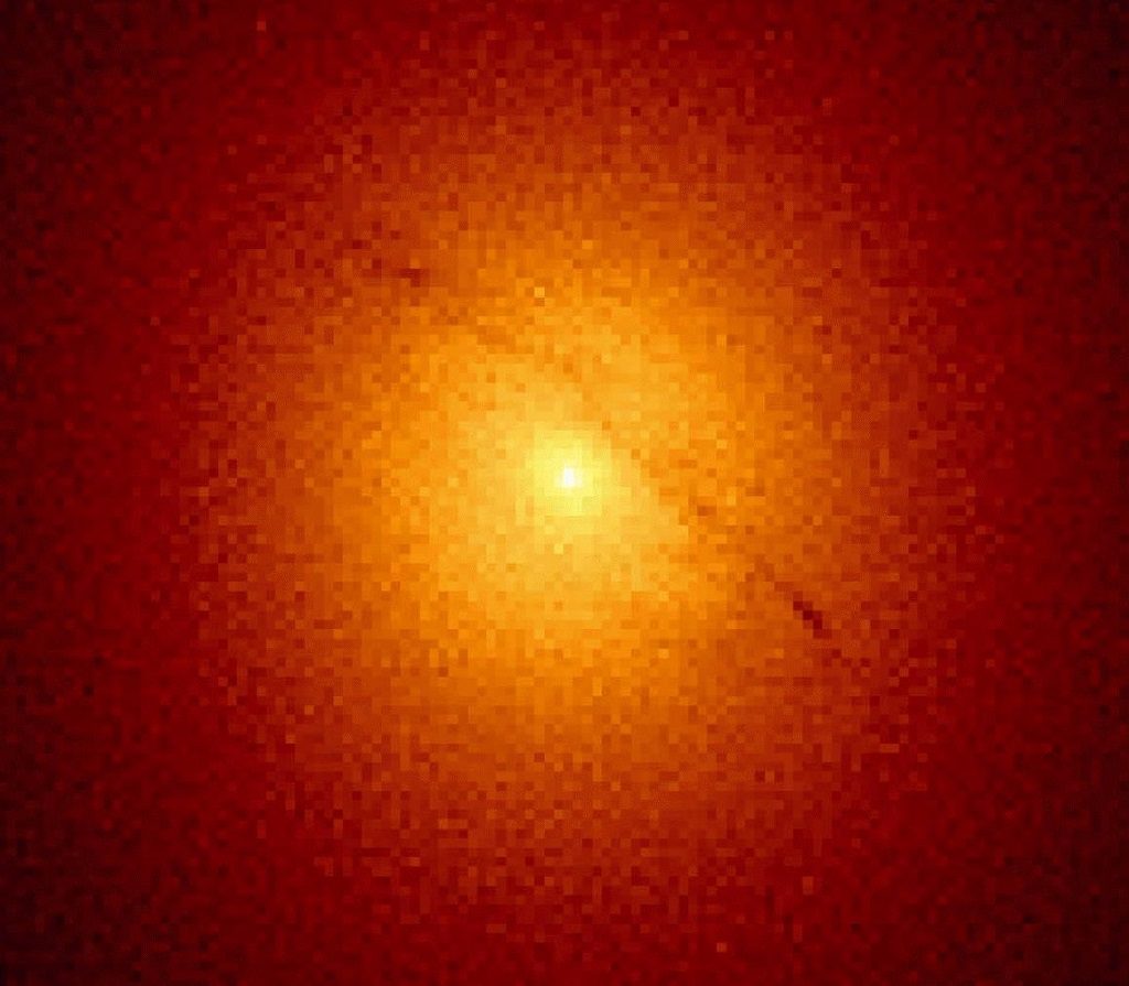 Photo de la galaxie Messier 105 prise par le télescope Hubble