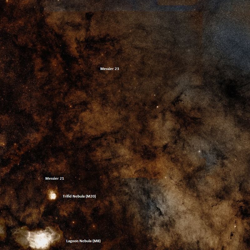 Messier 23 et ses voisins