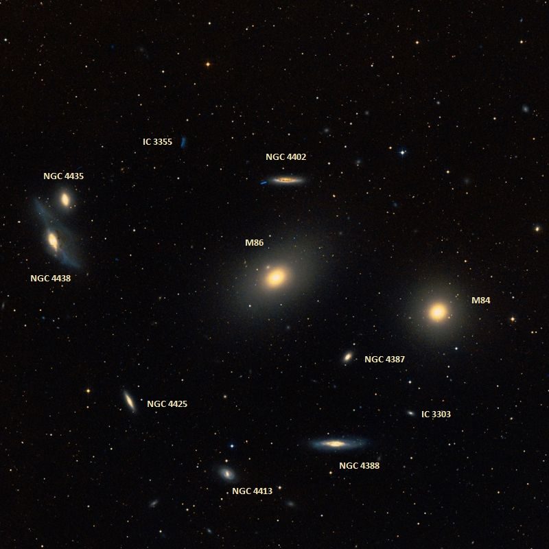 Galaxie M84 et ses voisines