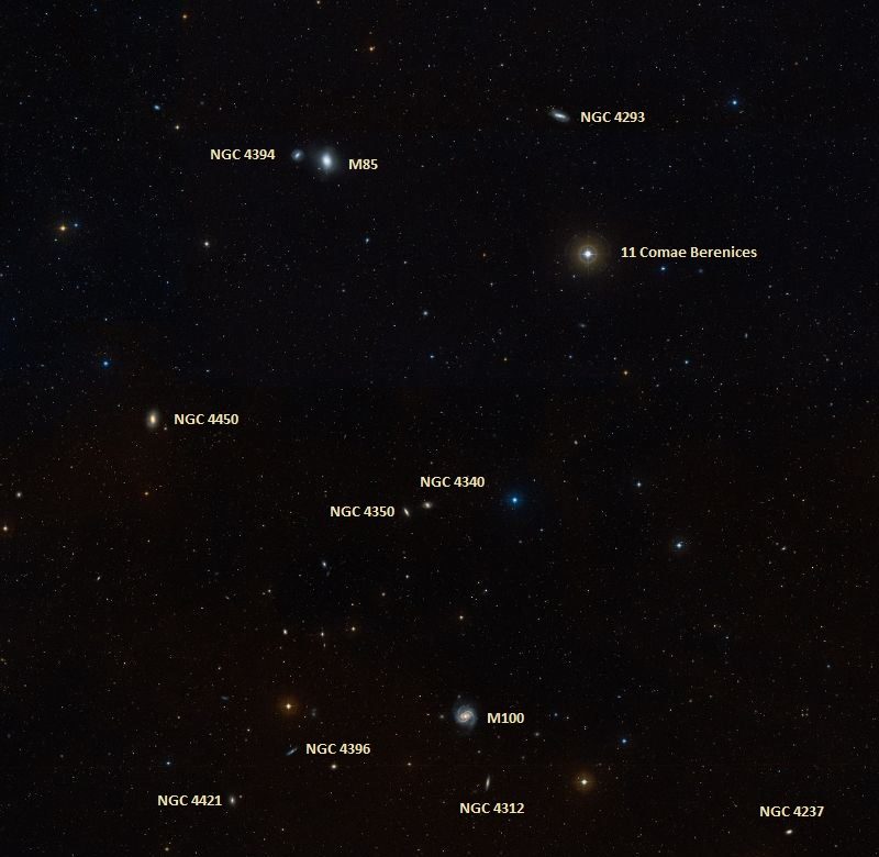 Galaxie Messier 85 et ses voisines