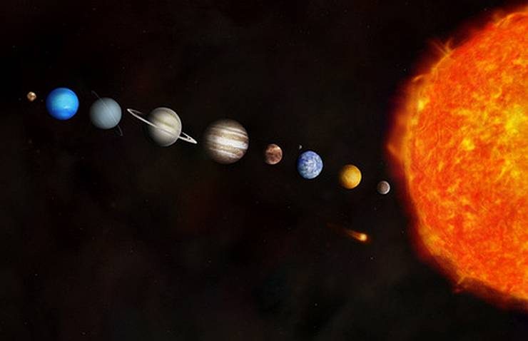 Une maquette du système solaire