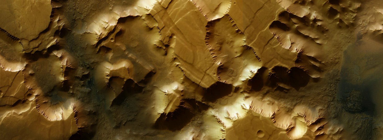 Mosaïque de Noctis Labyrinthus (Noctis Labyrinthus), image Mars Express.