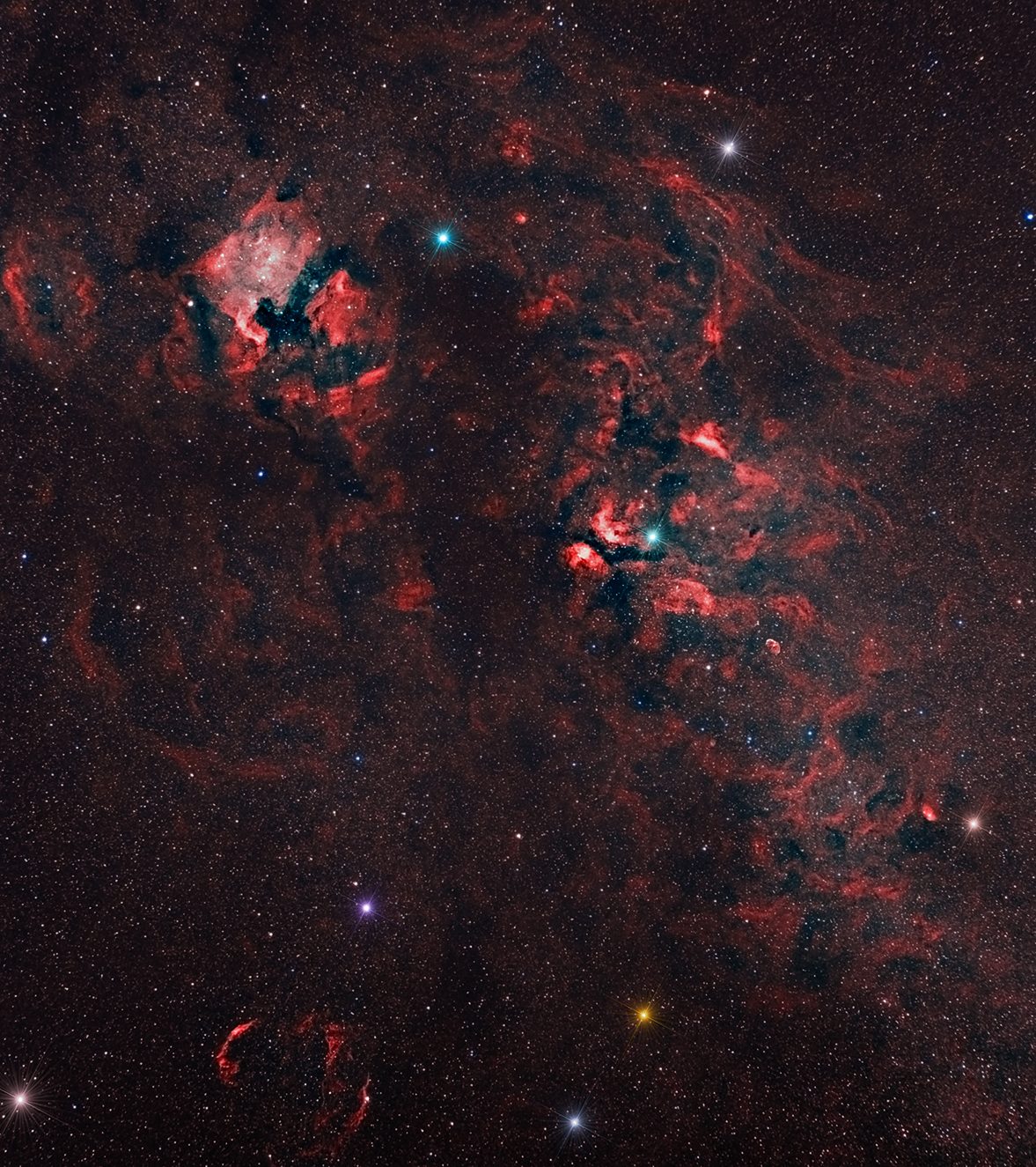 Zone de la Voie lactée de la constellation du Cygne