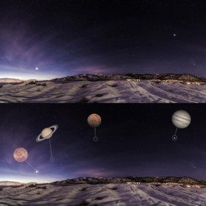 Vénus, Saturne, Mars et Jupiter dans le défilé des planètes de 2016