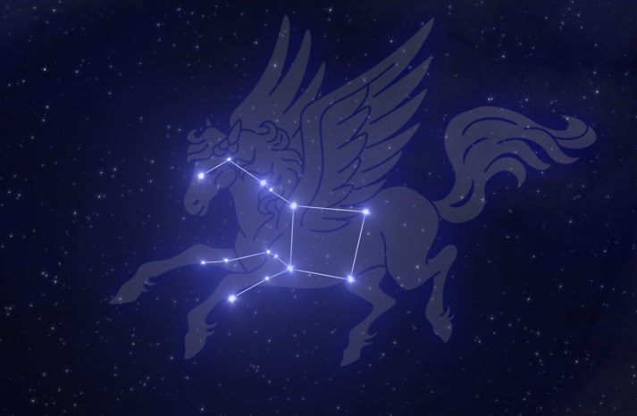 Les constellations d'Epsilon Pegasus selon l'artiste