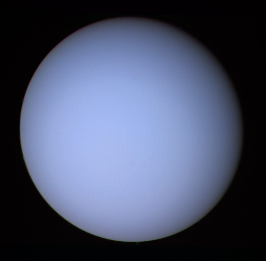 Uranus, image capturée par la sonde Voyager 2