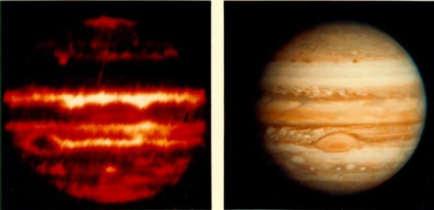 Planète dans le spectre infrarouge