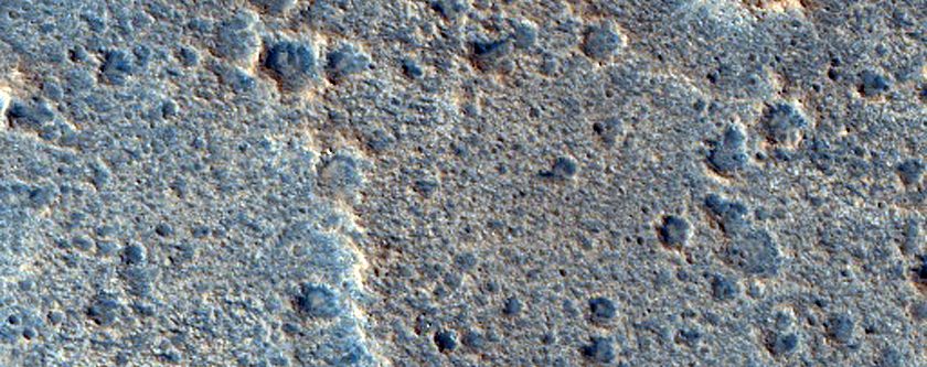 Plateau méridien sur Mars (image orbitale)