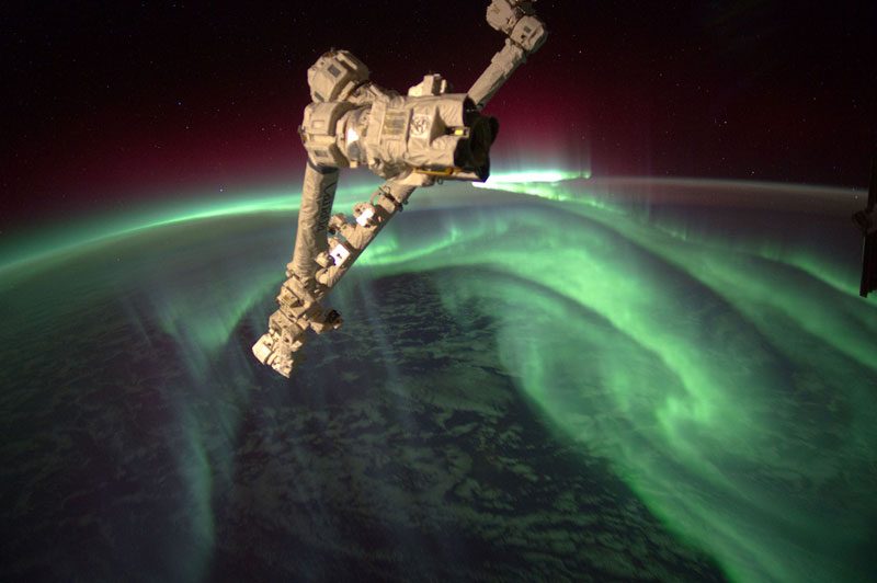 Aurores polaires depuis l'ISS