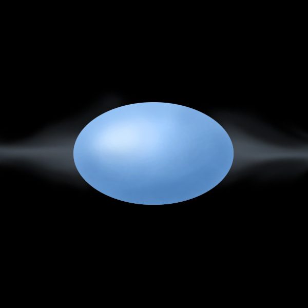Compression polaire d'Ahernar due à la rotation rapide de l'étoile