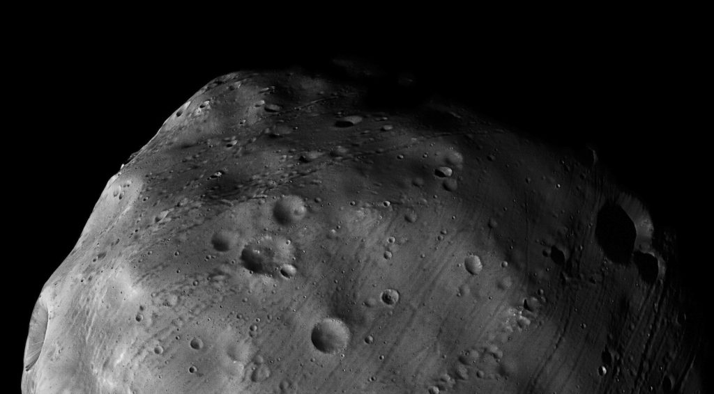 La surface du satellite de Mars Phobos