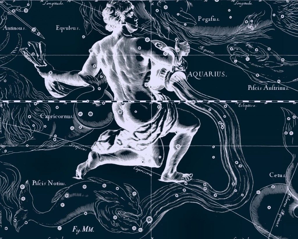 Emplacement de la constellation du Sculpteur, dessin de Jan Hevelius